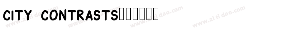 City Contrasts字体转换